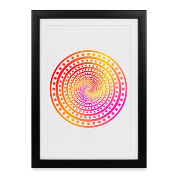 points fous - Affiche encadrée (27 × 37 cm) - noir - Devant