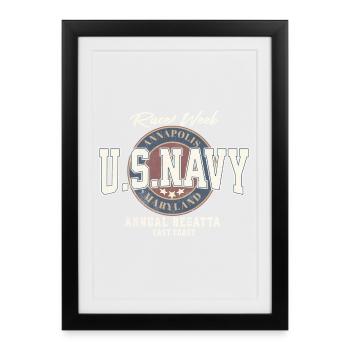 Design U.S. Navy Annapolis Regatta - Affiche encadrée (27 × 37 cm) - noir - Devant