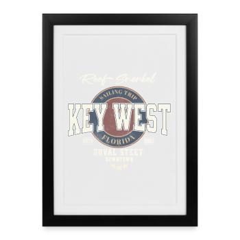 Vintage Key West Design Air Conditioning - Framed poster (27 × 37 cm) - black - Front