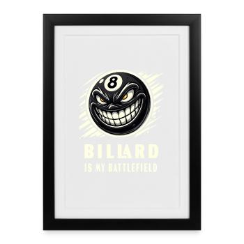 Billiards is my - Framed poster (27 × 37 cm) - black - Front