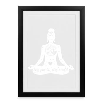 L’art du yoga #13 - Affiche encadrée (27 × 37 cm) - noir - Devant