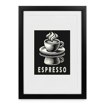 Espresso Vintage Style - Framed poster (27 × 37 cm) - black - Front