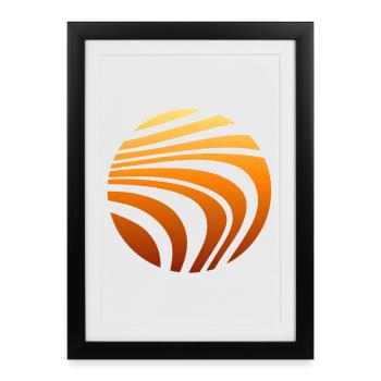 Pattern Orange Gradient - Framed poster (27 × 37 cm) - black - Front