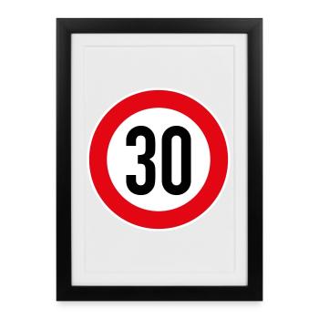 30 Anniversaire - Affiche encadrée (27 × 37 cm) - noir - Devant
