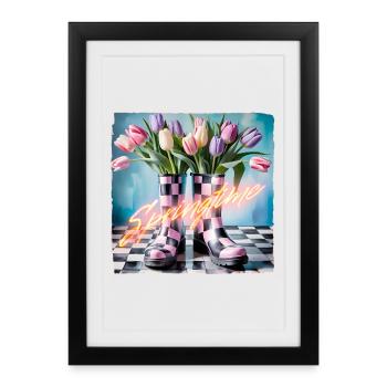 It's spring... - Framed poster (27 × 37 cm) - black - Front