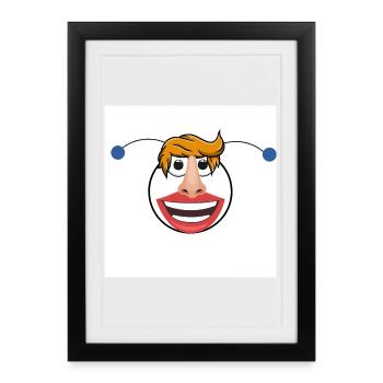 The Funny Guy - Framed poster (27 × 37 cm) - black - Front