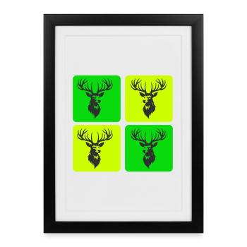 Majestic Stag – Symbol of the Wild - Framed poster (27 × 37 cm) - black - Front