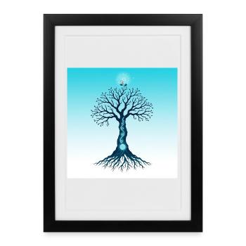 Spiritual Tree - Affiche encadrée (27 × 37 cm) - noir - Devant