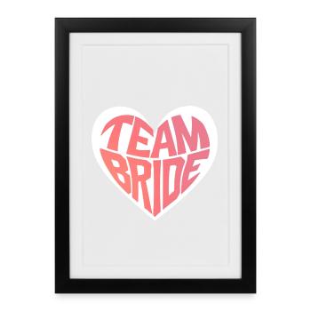 Équipe Bride Heart - Affiche encadrée (27 × 37 cm) - noir - Devant