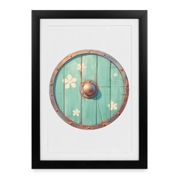Viking Shield - Framed poster (27 × 37 cm) - black - Front