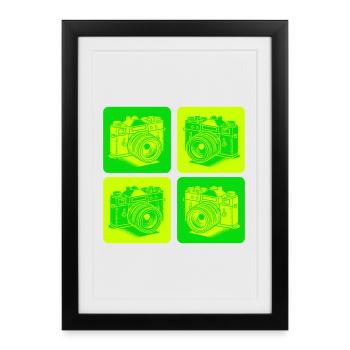 Camera – Pop Art Photography Camera - Framed poster (27 × 37 cm) - black - Front