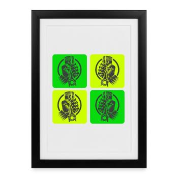 Style de puissance du tournevis - Affiche encadrée (27 × 37 cm) - noir - Devant