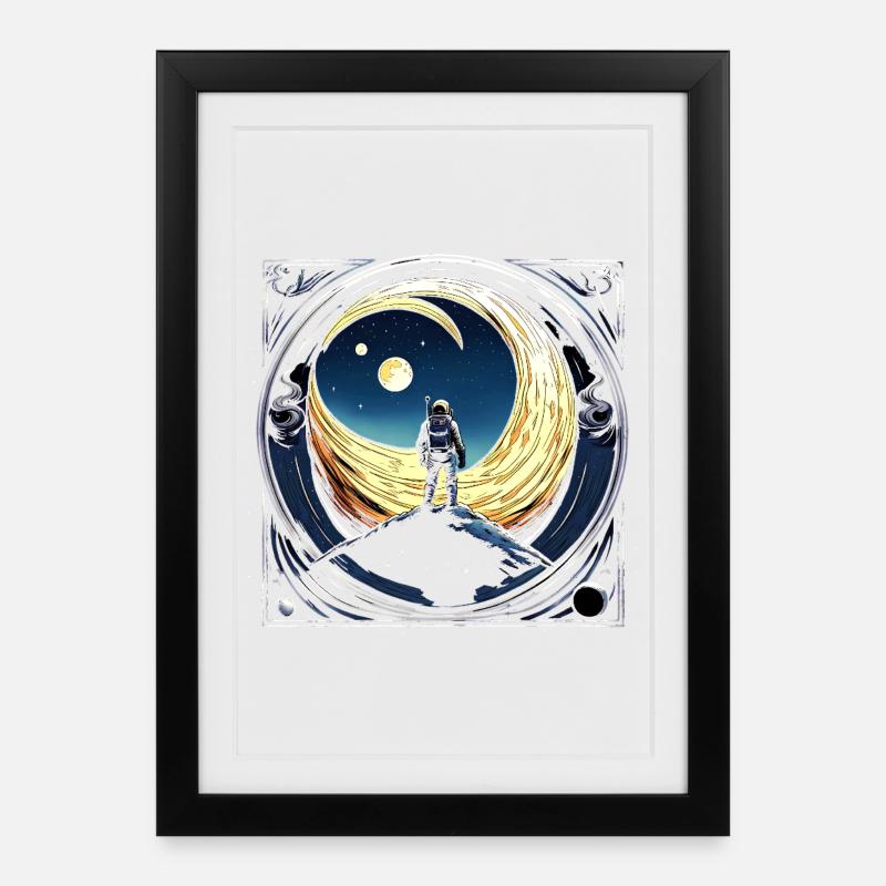 Space_01 - Affiche encadrée (27 × 37 cm) - noir
