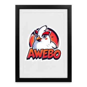 Awebo - Framed poster (27 × 37 cm) - black - Front