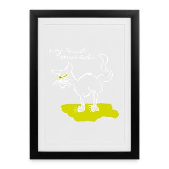 Kitty 2 - Gerahmtes Poster (27 × 37 cm) - Schwarz - Vorne