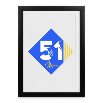 51 - Affiche encadrée (27 × 37 cm) - noir - Devant