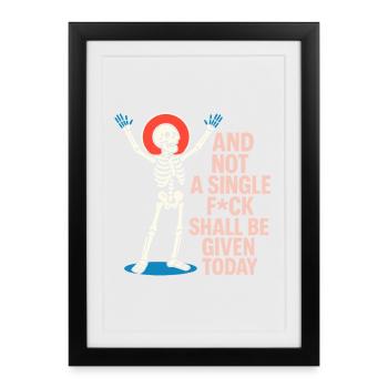 Vivid Skeleton Celebration Design - Framed poster (27 × 37 cm) - black - Front
