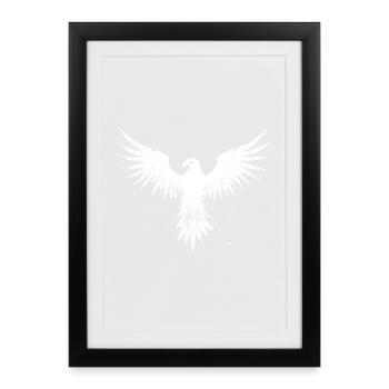 White Phoenix - Framed poster (27 × 37 cm) - black - Front