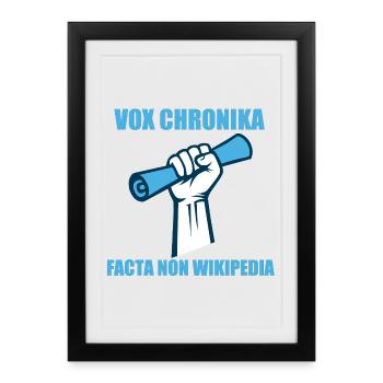 facta non wikipedia - Affiche encadrée (27 × 37 cm) - noir - Devant