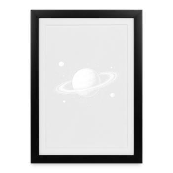 Cosmic Saturn Magic - Framed poster (27 × 37 cm) - black - Front