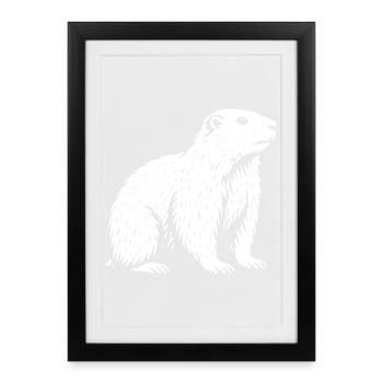Roi de la Tranquillité Alpine - Affiche encadrée (27 × 37 cm) - noir - Devant