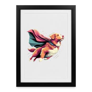 Super Dog Nova Scotia Duck Tolling Retriever - Affiche encadrée (27 × 37 cm) - noir - Devant