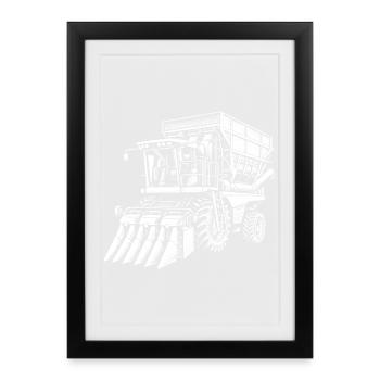 Harvester Cotton - Framed poster (27 × 37 cm) - black - Front