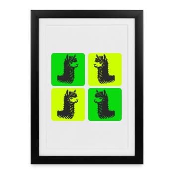 Ambiance alpaga - Affiche encadrée (27 × 37 cm) - noir - Devant