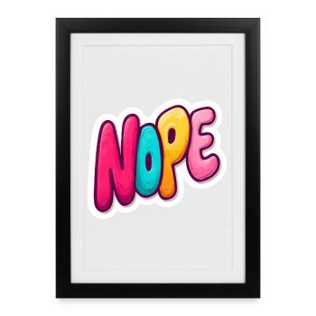 Non - Affiche encadrée (27 × 37 cm) - noir - Devant