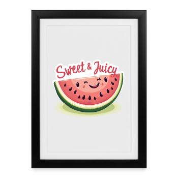Sweet Juicy Fruit Vibes - Framed poster (27 × 37 cm) - black - Front