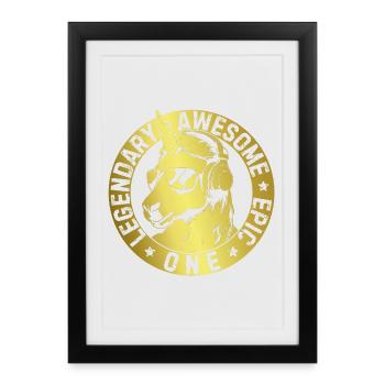 LEGENDARY AWESOME EPIC ONE - Framed poster (27 × 37 cm) - black - Front