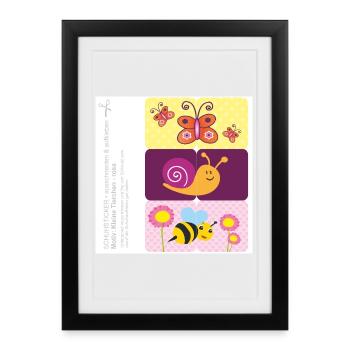 DIY - Shoe Stickers - Little Critters - Pink - Framed poster (27 × 37 cm) - black - Front