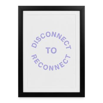 Le hors ligne est le nouveau cool - Affiche encadrée (27 × 37 cm) - noir - Devant