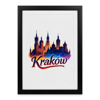 Krakow Kraków City Poland Gift - Framed poster (27 × 37 cm) - black - Front