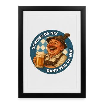 IL N’Y A RIEN PUIS FEIDE LÀ RIEN ! - Affiche encadrée (27 × 37 cm) - noir - Devant