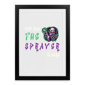 Keep Calm – Le pulvérisateur - Affiche encadrée (27 × 37 cm) - noir - Devant