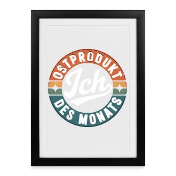 Ostalgie GDR East German East German Gift Idea - Framed poster (27 × 37 cm) - black - Front