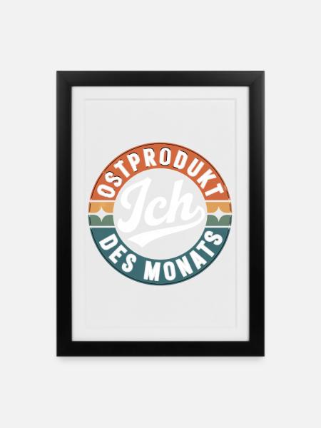 Ostalgie DDR Ostdeutsche Ostdeutscher Geschenkidee - Gerahmtes Poster (27 × 37 cm) - Schwarz