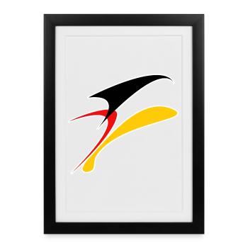 DL9 - Affiche encadrée (27 × 37 cm) - noir - Devant