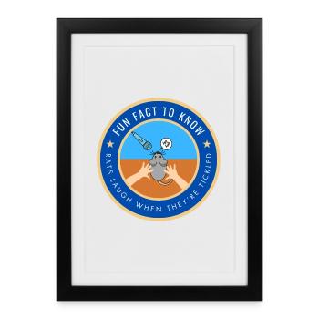 Rats laugh when they're tickled - Framed poster (27 × 37 cm) - black - Front