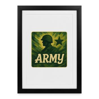 Conception des soldats de l’armée - Affiche encadrée (27 × 37 cm) - noir - Devant
