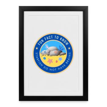 Starfish do not have brains - Framed poster (27 × 37 cm) - black - Front