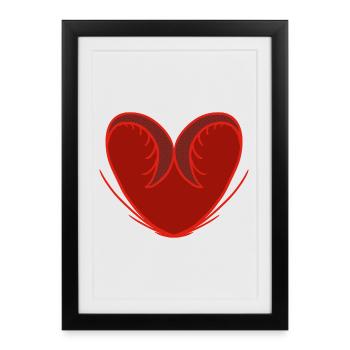 L’amour est essentiel - Affiche encadrée (27 × 37 cm) - noir - Devant
