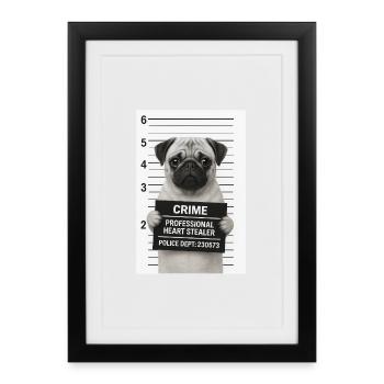 Carlin criminel - Affiche encadrée (27 × 37 cm) - noir - Devant