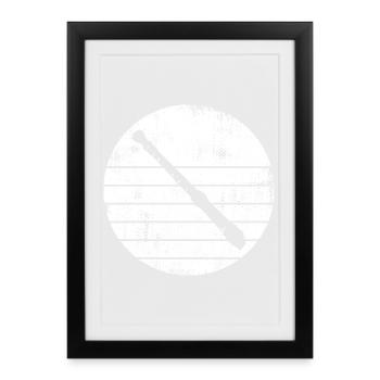 Flöte Skizze - Gerahmtes Poster (27 × 37 cm) - Schwarz - Vorne