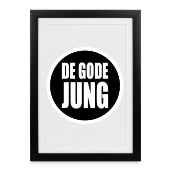 guter Junge - de gode jung Plattdeutsch - Gerahmtes Poster (27 × 37 cm) - Schwarz - Vorne