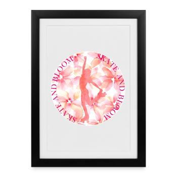 SKATE AND BLOOM - Framed poster (27 × 37 cm) - black - Front