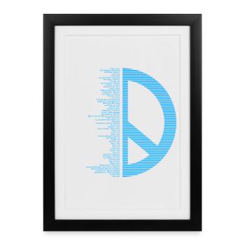 Pacifica - Paix - Affiche encadrée (27 × 37 cm) - noir - Devant