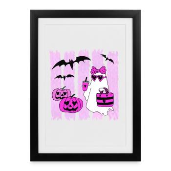 Fashion Ghost - Framed poster (27 × 37 cm) - black - Front