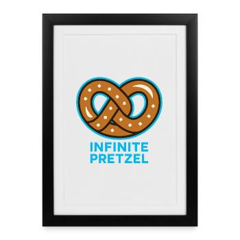 Bretzel infini - Affiche encadrée (27 × 37 cm) - noir - Devant